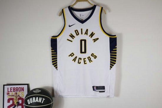 Maillot de Basket #0 Haliburton Indiana Pacers Blanc